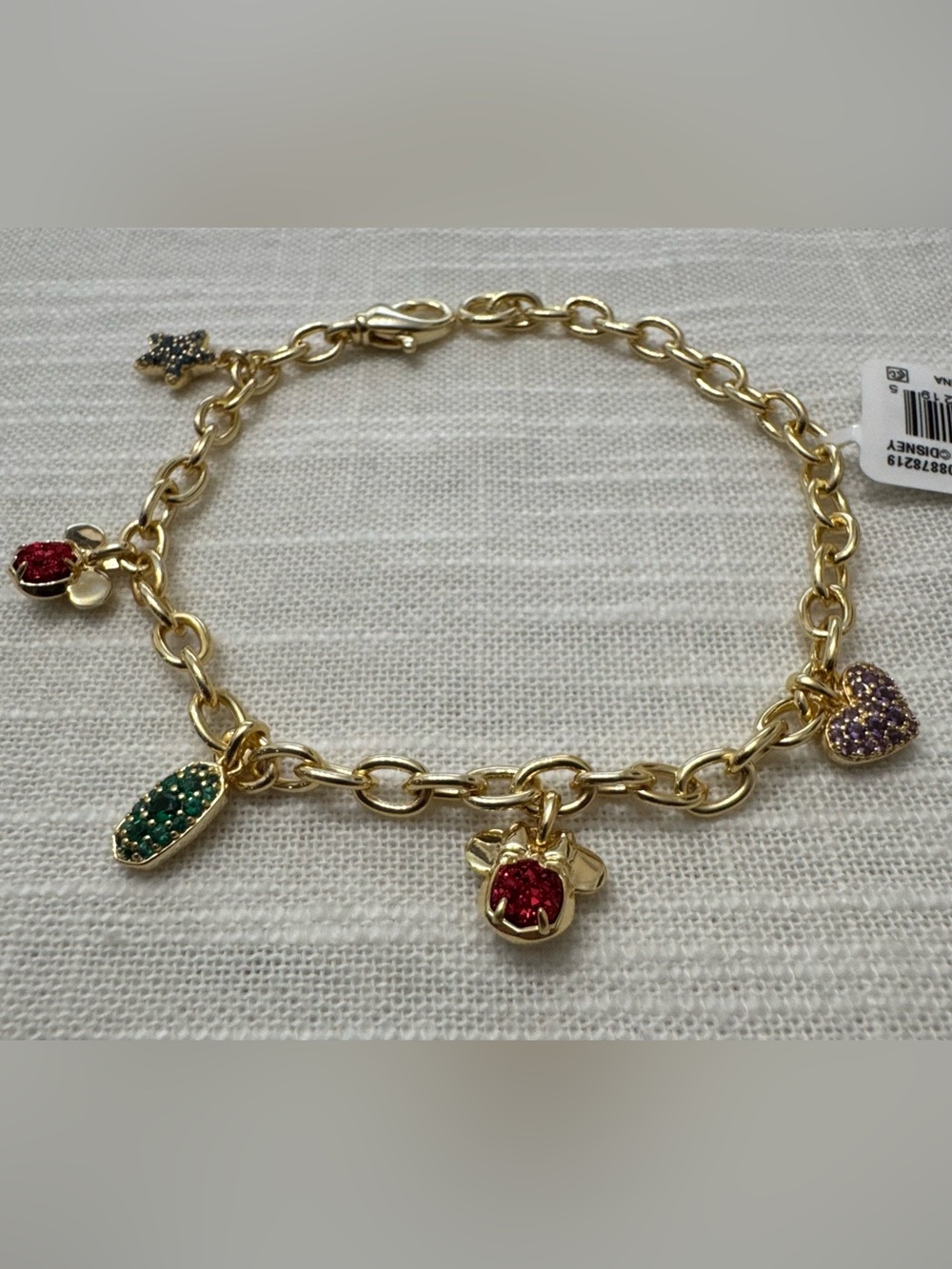 NEW ~ Kendra Scott x Disney Mickey & Minnie Mouse Charm Crystal Bracelet, NWT - Picture 10 of 14